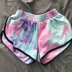 Tie dye booty shorts